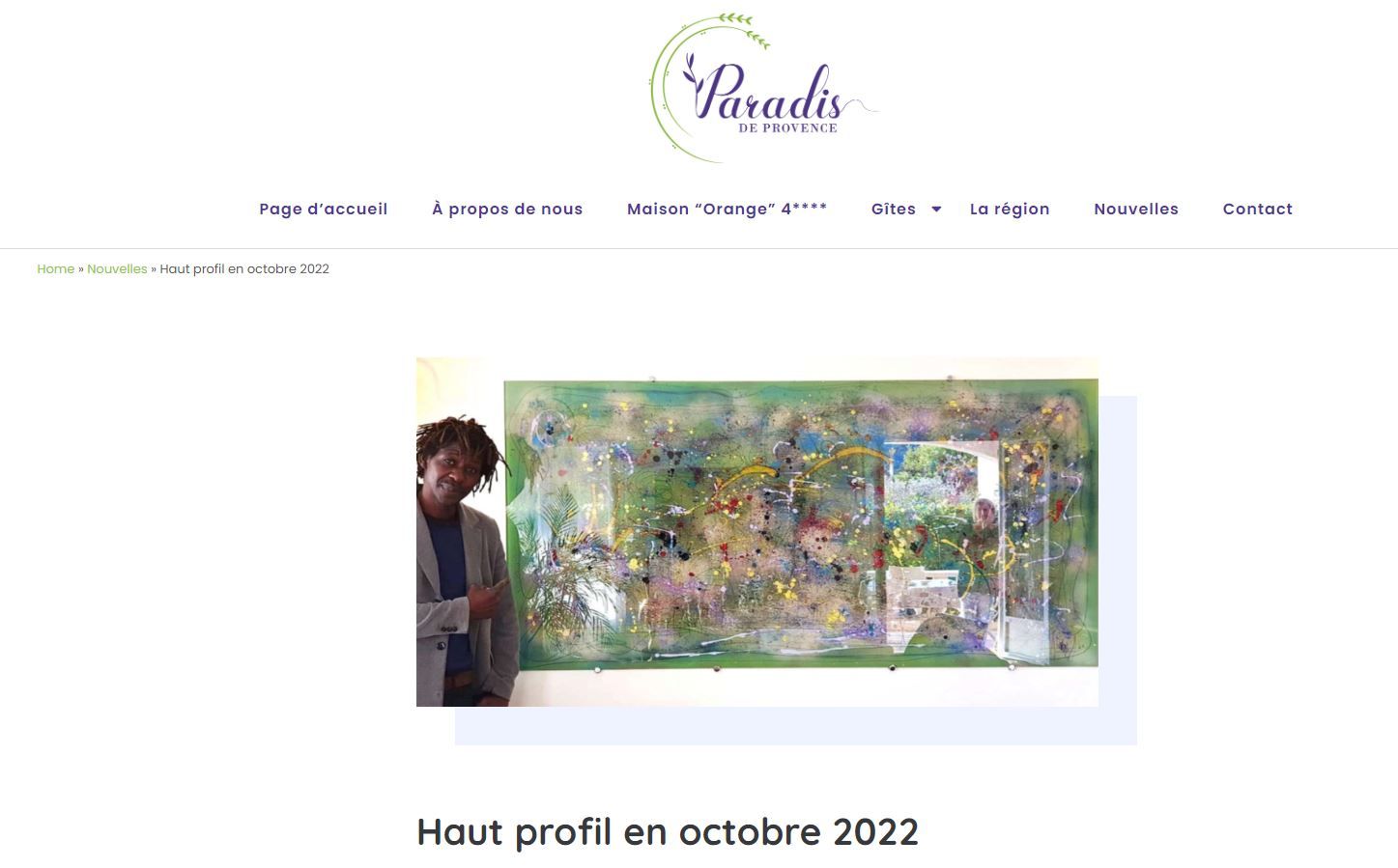 Exhibition at Paradis de Provence